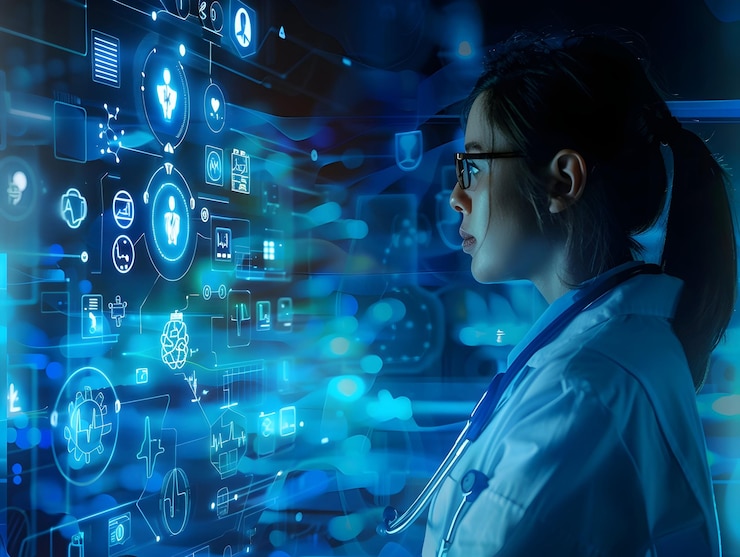 Foto advanced medical technology disease and clinical analysis medical science and biotechnology