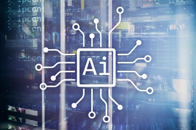 AI Kunstig intelligens automatisering og moderne informasjonsteknologikonsept på virtuell skjerm