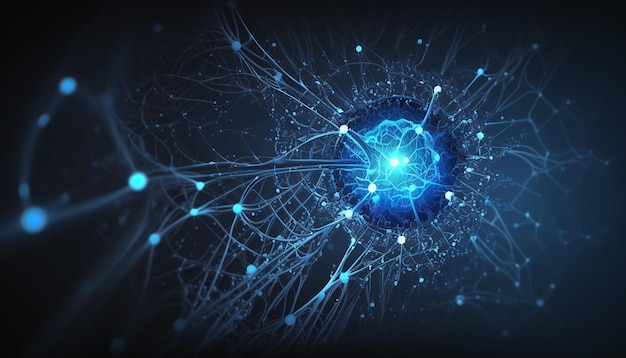 AI technology neural network background imageGenerative AI