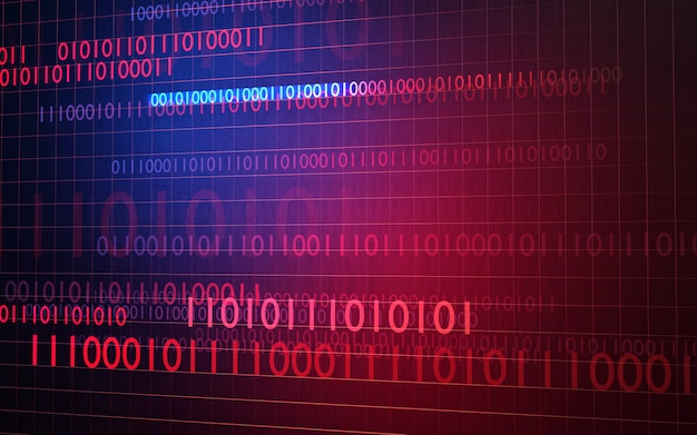 alert binary data code digital background with red and blue colours  digital security wallpaper