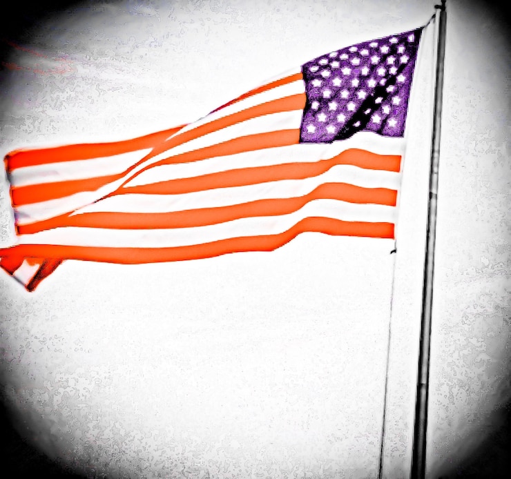 Foto american flag against sky