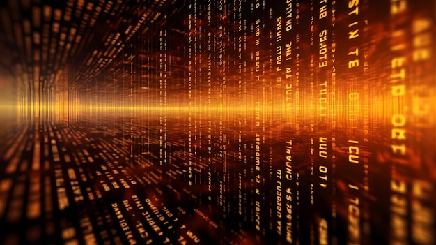 an abstract technological perspective on the background of binary code digital binary data created with generative ai technology