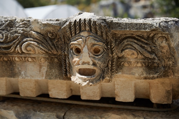 Ancient sculpture of an amphitheater