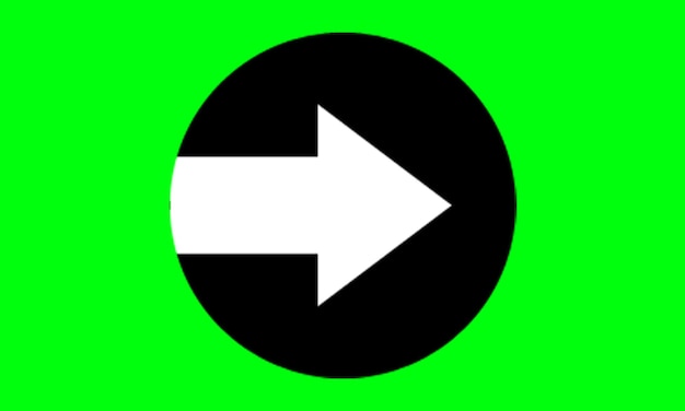 Arrow design elements simple icon design and easy to use because it uses a green screen