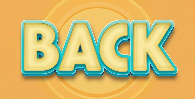 Back - Retro Word Design