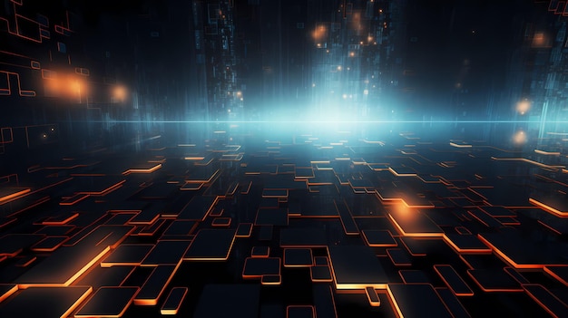 background abstract digital tech futuristic technology network blue data modern concept s