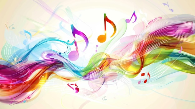 Background music with colorful concept abstract music with notation