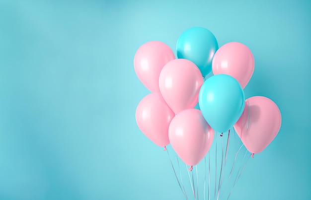 balloon background in aesthetic minimalism style soft pastel neutral colors elements for social med