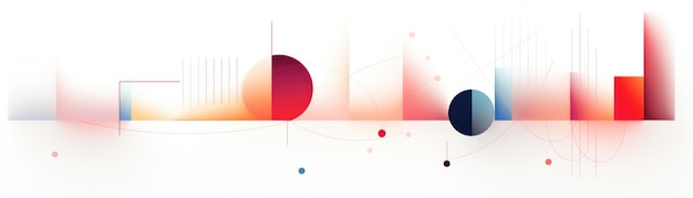 banner of graphic design with simple geometric shapes generative ai