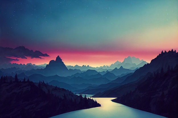 beautiful fantasy rpg game book mountain landscape by digital photorealistic matte painting intricate detail fantasy