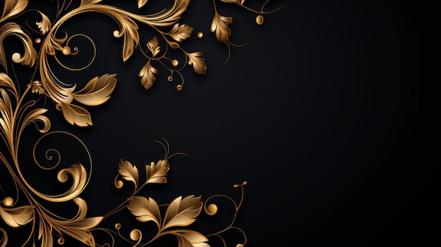Beautiful gold flower decoration