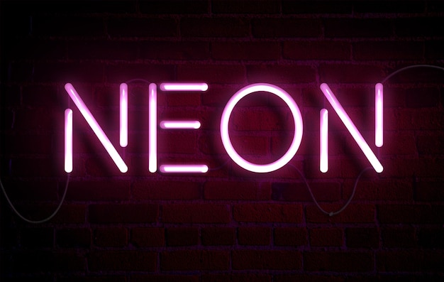 Beautiful neon colorful photo with neon light