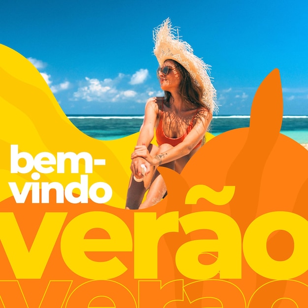 Bemvindo Verao Moderno Laranja E Amarelo 1
