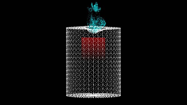big data visualization hud wireframe mesh cylinder technology digital data illustration 3d render