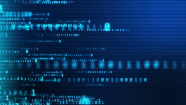 Binary code digital information technology background seamless loop computer generates graphics