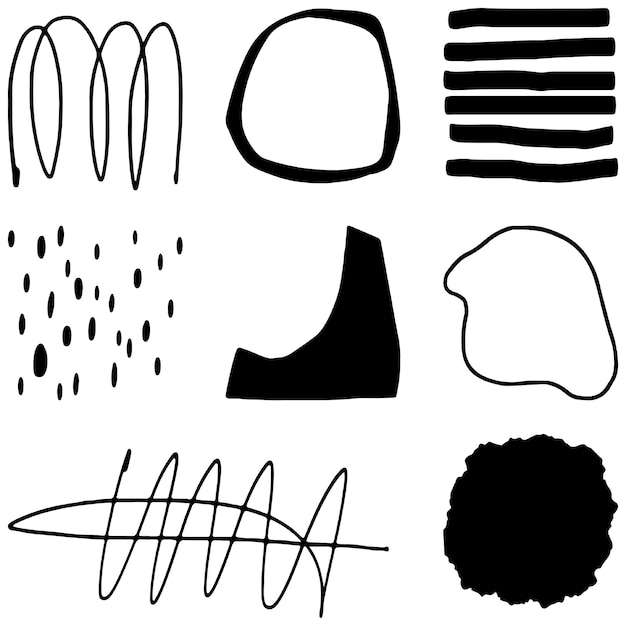 black and white design elements transparent png