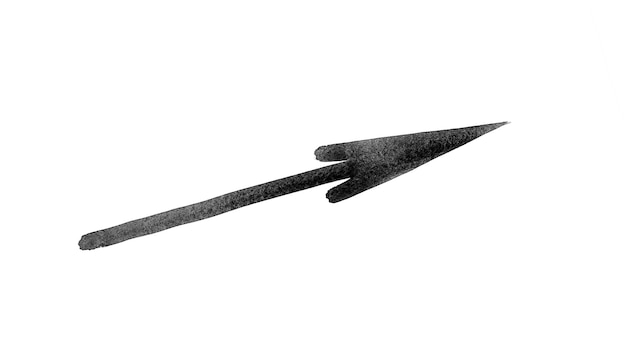 Black arrow isolated on white background
