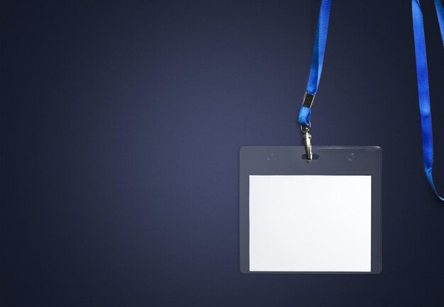 Blank badge mockup isolated on grey background