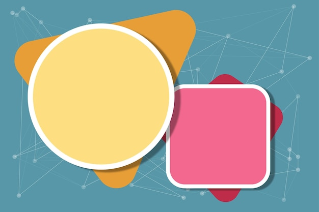 blank geometric shapes and angles with copy space for business advertisement over color
