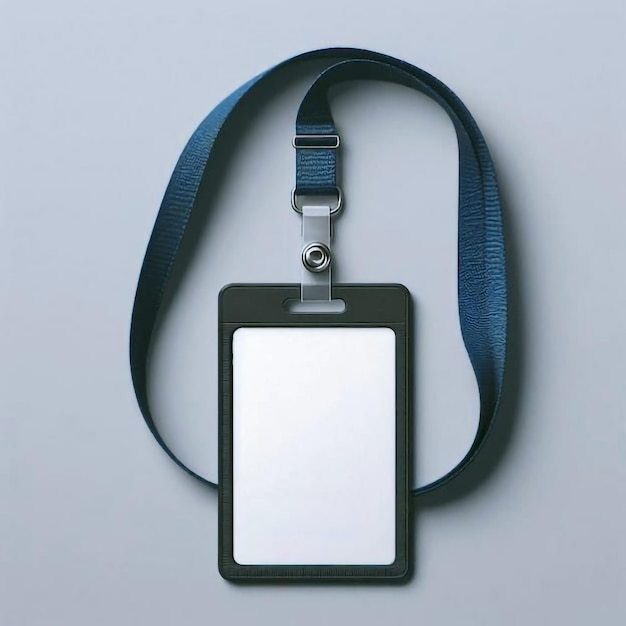 Blank ID Card with Lanyard