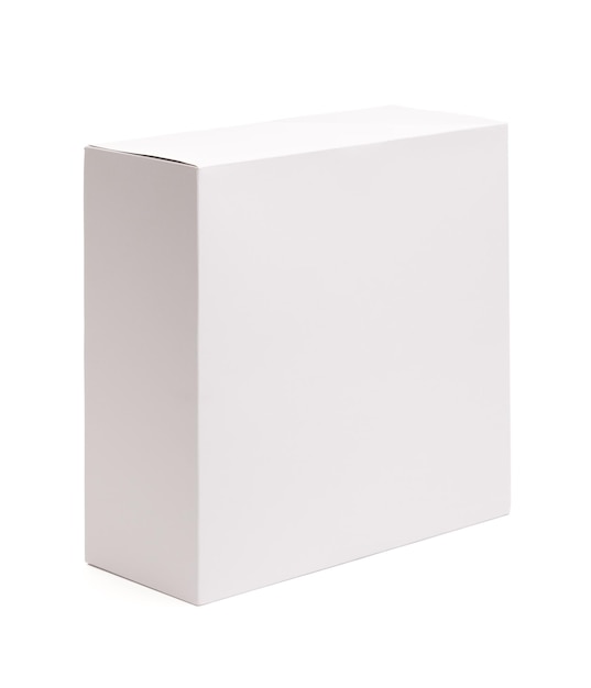 Blank White Box Isolated on White