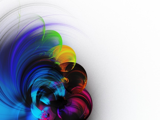 blue and purple abstract fractal background 3d rendering illustration