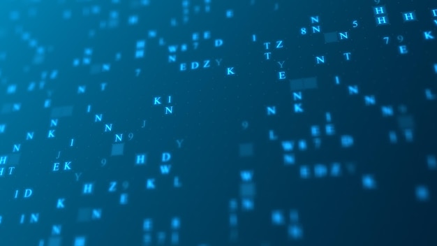 Blue Digital Matrix Background