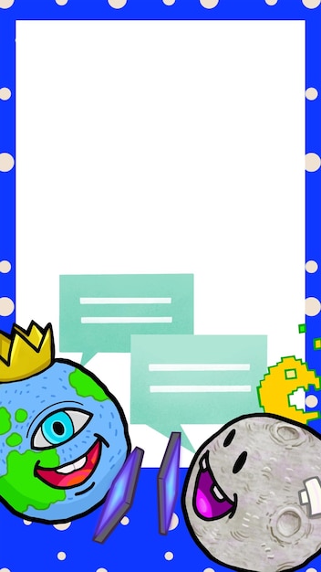 Blue globe png frame transparent background