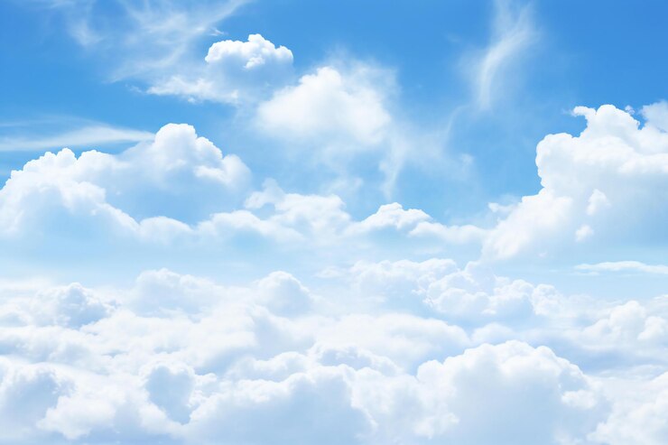 Blue sky background with tiny clouds Blue sky background with tiny clouds