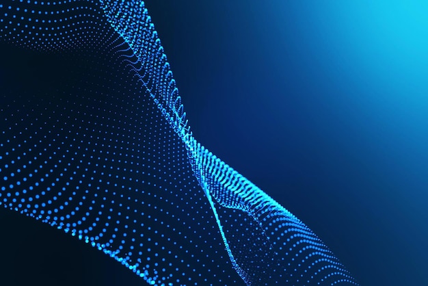 Blue waves on a black background