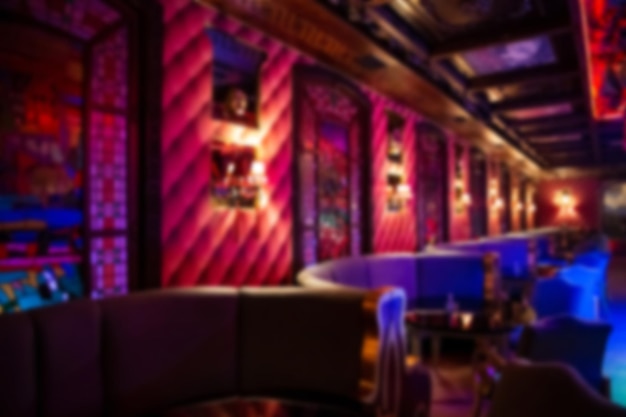 Blurred restaurant background