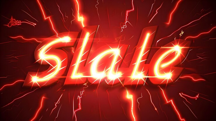 Foto bold design with electrifying flash sale promotion