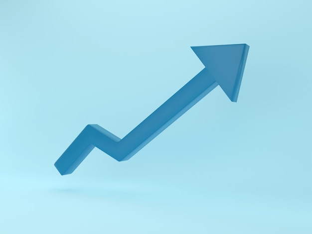 business graph. 3d rendering.