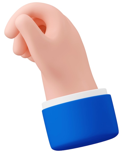 businessman hand png 3d sticker transparent background