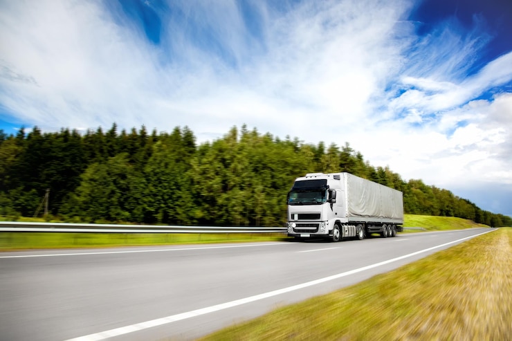 Foto car moving on road