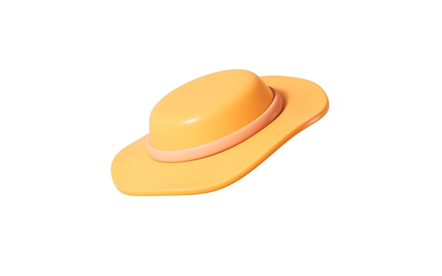 Cartoon hat model 3d rendering