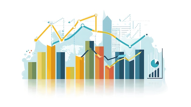 chart graph investment finance business currency datum economy stock growth diagram marke