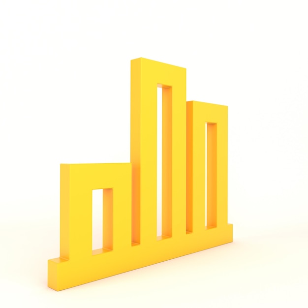 Chart Statistics Icon Left Side With White Background