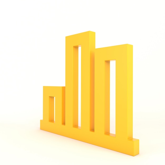 Chart Statistics Icon Right Side With White Background
