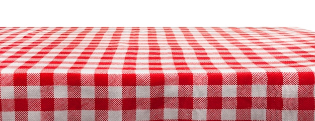 checkered napkin on white background