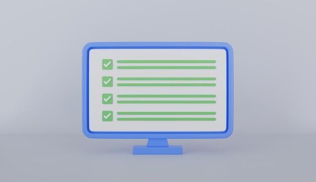 Checklist on computer PC and check list Planning and organization of work fast checklist
