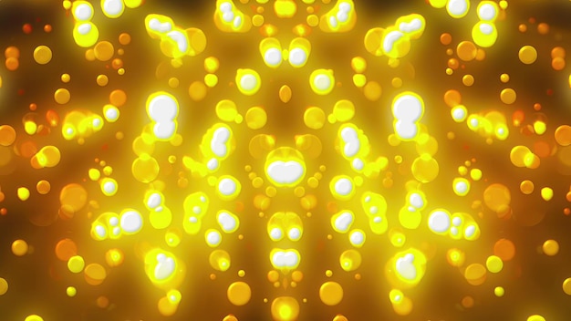Christmas background with glittering gold circles bokeh Computer generated 3d rendering