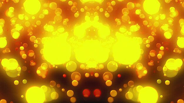 Christmas background with glittering gold circles bokeh Computer generated 3d rendering
