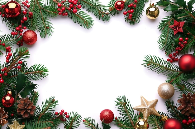 Christmas Mockup with Christmas Tree Decorations