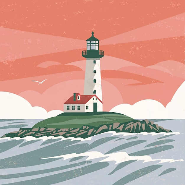 Classic New England Lighthouse