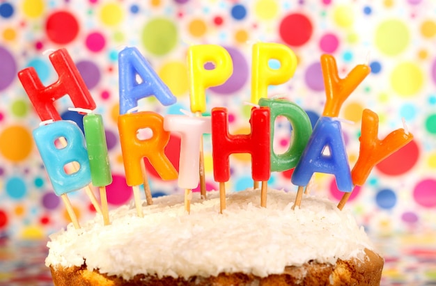 Close-up of birthday cake