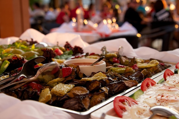 Close-up of food on table at restaurant