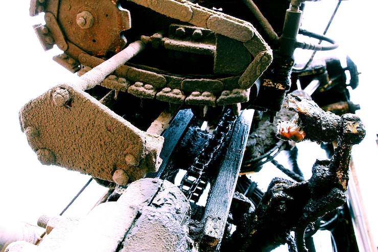 Foto close-up of rusty metal during winter