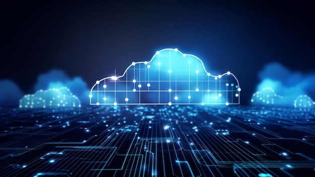 cloud computing informational technology for cyber security cloud computing concept generative ai