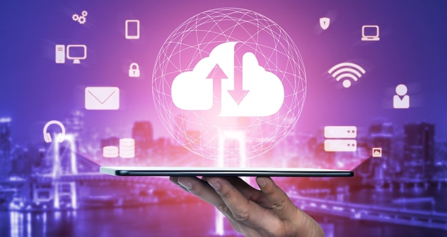 Cloud computing technology and online data storage for global data sharing